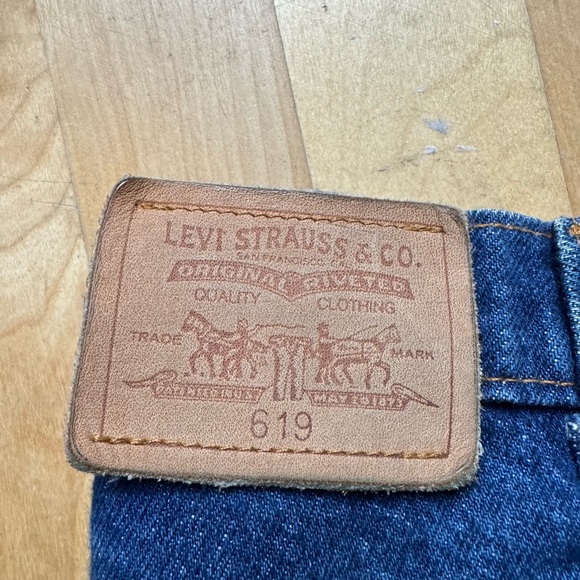 Vintage Levi’s 619 Orange Tab Beige Blue Jeans Pants Denim 90s - Picture 5 of 5